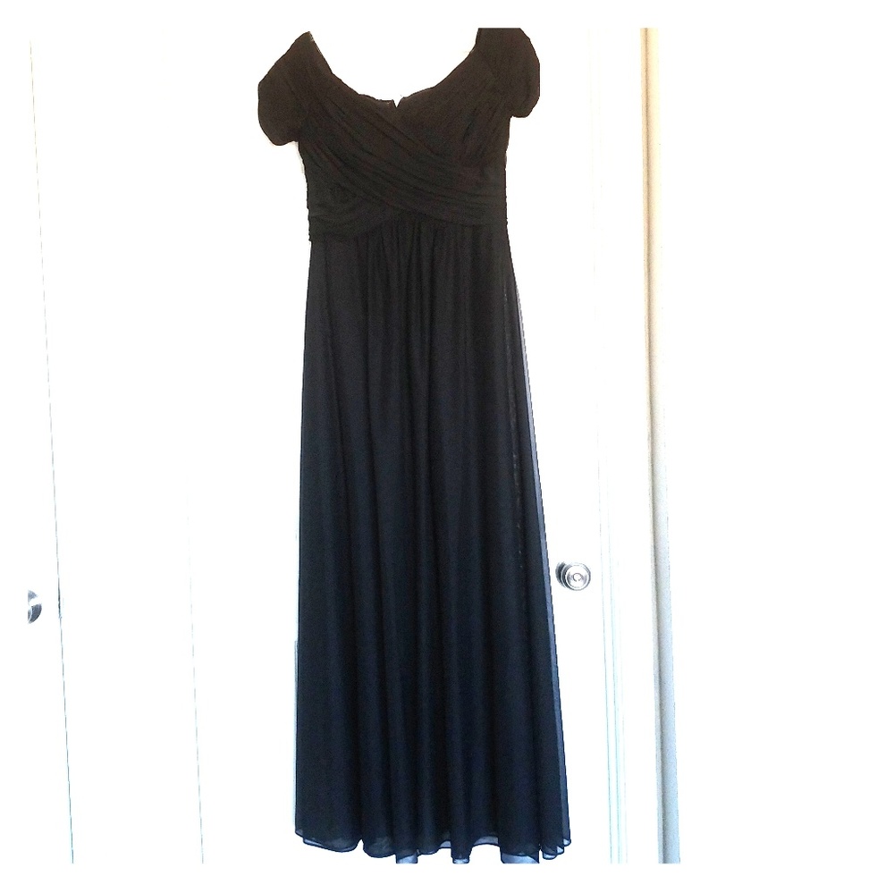Betsy & Adam Black Flowing Dress